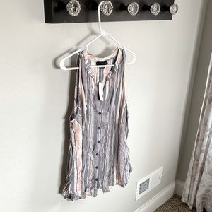 Sanctuary woven button down tank NWOT